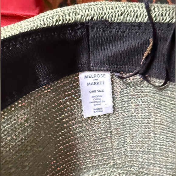 Melrose and Market Sage Green Mesh Wide Brim Hat - Picture 7 of 10